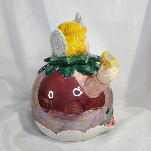 VTG Department 56 Sugar Plum Fairy Christmas Teapot Candy Cane Handle Dept 56 - Picture 5 of 11